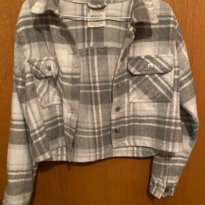 Ashley Women's Gray Plaid Jacket